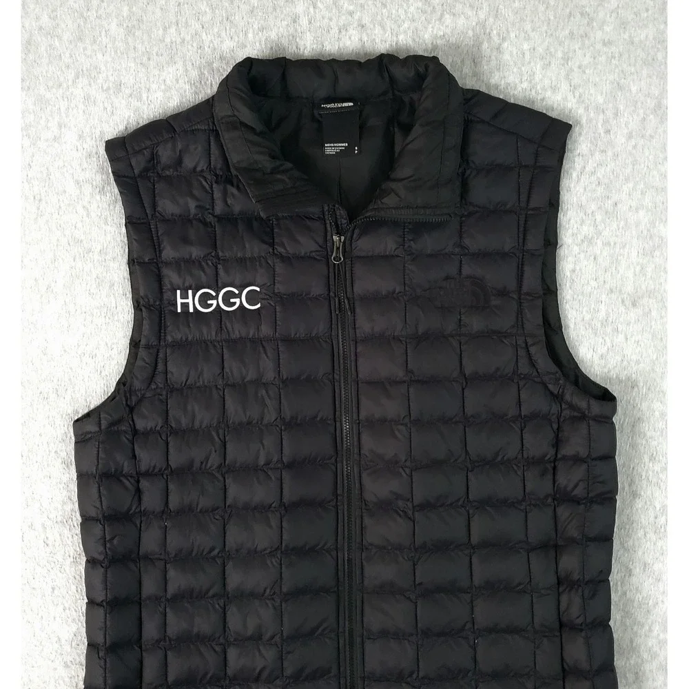 The North Face Vest Mens Small Black ThermoBall Eco Insulated Puffer *HGGC LOGO